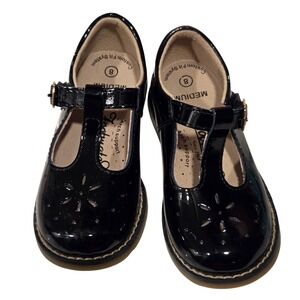 Footmates Black Patent Leather Mary Jane Shoes Girls Size 8 Medium‎ Arch Support
